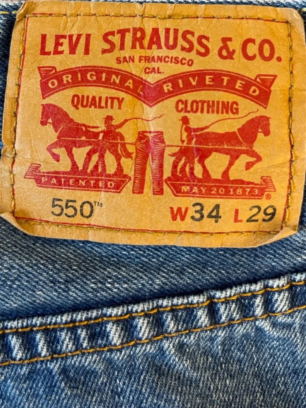 Levi’s 550 Relaxed Fit Straight Jeans Medium Wash 34x29 casual 90s streetwear